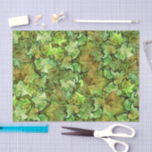 Papier Mousseline Vert anglais Ivy Nature Motif d'aquarelle (Artisanat)