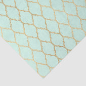 Papier Mousseline Vert avec Motif d'or Arabesque (Détail)