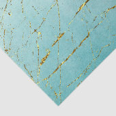 Papier Mousseline Vert Bleu Avec Or (Détail)