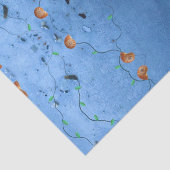 Papier Mousseline Vert & Bleu Nature Foliage Abstrait moderne (Détail)