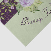 Papier Mousseline Vert Clair Avec Violet (Détail)