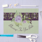 Papier Mousseline Vert Clair Avec Violet (Artisanat)