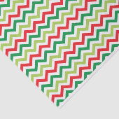 Papier Mousseline Vert clair et rouge Chevron (Détail)