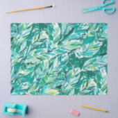 Papier Mousseline Vert de JUNGLE de FEUILLE de BANANE tropical (Artisanat)