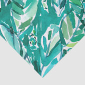 Papier Mousseline Vert de JUNGLE de FEUILLE de BANANE tropical (Détail)