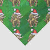 Papier Mousseline Vert de Noël de Triceratops (Détail)