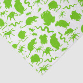 Papier Mousseline Vert Déplaisant crâne Critère Rats Motif d'horreur (Détail)