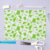Papier Mousseline Vert Déplaisant crâne Critère Rats Motif d'horreur (Artisanat)