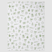 Papier Mousseline Vert Dessin à Main Levée Doodle Fantaisiste (Recto)