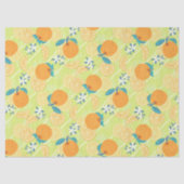 Papier Mousseline Vert d'été orange (Recto)