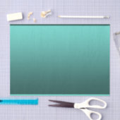 Papier Mousseline Vert élégant de Teal de gradient (Artisanat)