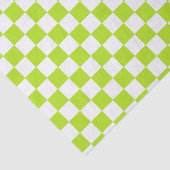 Papier Mousseline Vert et blanc de chaux Checkered (Détail)