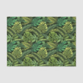 Papier Mousseline Vert Jungle Tropical (Recto)