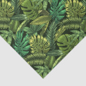 Papier Mousseline Vert Jungle Tropical (Détail)