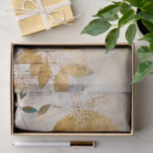 Papier Mousseline Vert moderne et or (Cadeau)