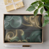 Papier Mousseline vert, or, rouge et noir brillant de couleur festiv (Cadeau)