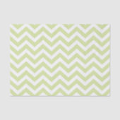 Papier Mousseline Vert pastel et blanc chevron Mariage Anniversaire (Recto)