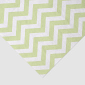 Papier Mousseline Vert pastel et chevron blanc Mariage Anniversaire (Détail)