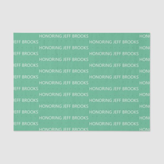 Papier Mousseline Vert personnalisé (Recto)