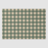 Papier Mousseline Vert Plaid rustique pays (Recto)
