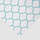 Papier Mousseline vert, sarcelle d'hiver, blanc, morrocan, (Détail)