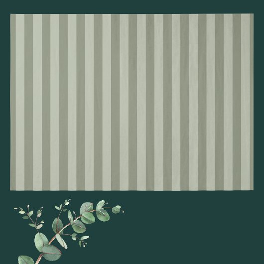 Papier Mousseline Vert sauge clair et foncé rayé