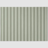 Papier Mousseline Vert sauge clair et foncé rayé (Recto)