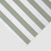 Papier Mousseline Vert sauge clair et rayure blanche (Détail)