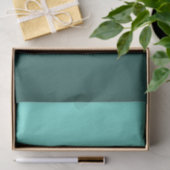 Papier Mousseline Vert turquoise de gradient élégant avec le logo (Cadeau)