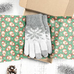 Papier Mousseline Vert Vintage Aquarelle Noël du Père Noël<br><div class="desc">Enveloppez vos cadeaux dans un charme festif avec ce papier de tissu de Noël couleur vintage verte. Doté d'un motif répétitif d'illustrations Père Noël classiques, ce papier tissulaire ajoute une touche nostalgique à votre emballage de vacances. L'aquarelle et l'arrière - plan de vacances donnent un look rétro mais sophistiqué, faisant...</div>