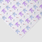 Papier Mousseline Vêtements de bébé violet et bleu (Détail)