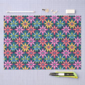 Papier Mousseline Vibe Mod Daisies vintage 60s Imprimé (Artisanat)