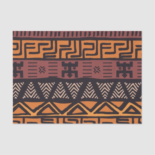 Papier Mousseline Vibes Africaines Ethniques En Style Bohème (Recto)