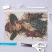 Papier Mousseline Vibes Cowgirl11 (Artisanat)