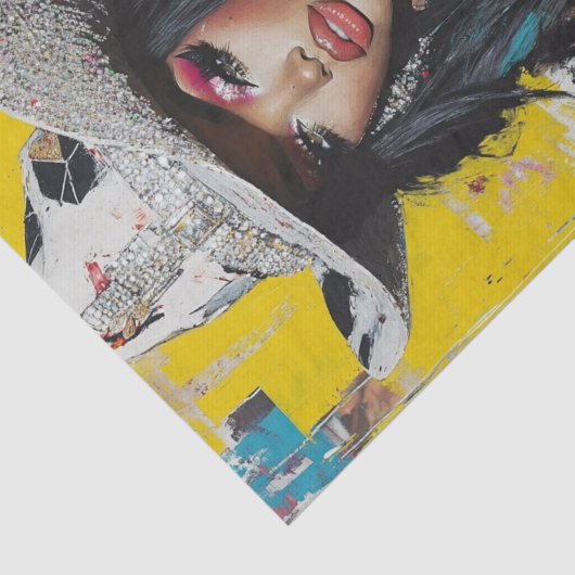 Papier Mousseline Vibes de graffiti3 (Détail)