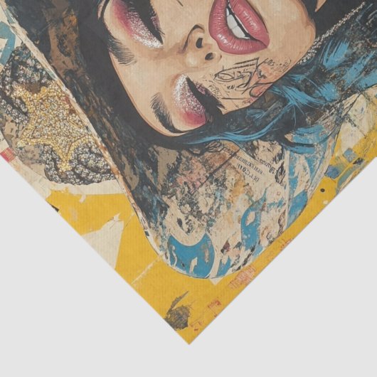 Papier Mousseline Vibes de graffiti6 (Détail)