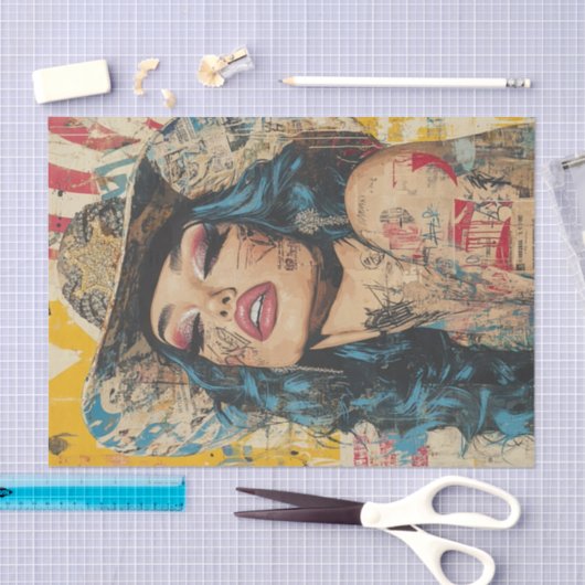 Papier Mousseline Vibes de graffiti6 (Artisanat)