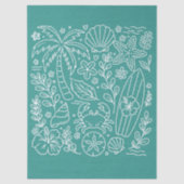 Papier Mousseline Vibes de Plage Tropicale (Recto)