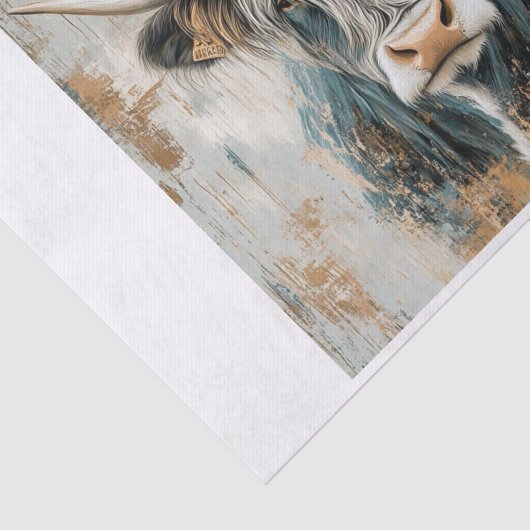 Papier Mousseline Vibes de vache Highland8 (Détail)