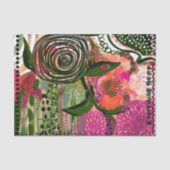 Papier Mousseline Vibrant Abstract Art Tissue Paper for Scrapbooking (Recto)