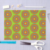 Papier Mousseline Vibrant Boho Concentric Mandala Pattern (Artisanat)