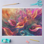 Papier Mousseline Vibrant Calla Lillie Translucide Bubble Decoupage (Artisanat)