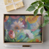 Papier Mousseline Vibrant Colorful Spring Flowers Decoupage (Cadeau)