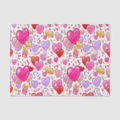 Papier Mousseline Vibrant Confetti Hearts (Recto)