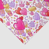 Papier Mousseline Vibrant Confetti Hearts (Détail)