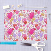 Papier Mousseline Vibrant Confetti Hearts (Artisanat)