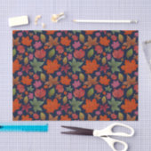 Papier Mousseline Vibrant Feuilles d'automne, rouge, orange, vert (Artisanat)