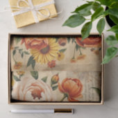 Papier Mousseline Vibrant Italian-Inspired Floral Collage (Cadeau)