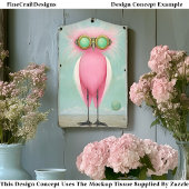 Papier Mousseline Vibrant Long Legs Funny Pink Bird BS9 Découpage