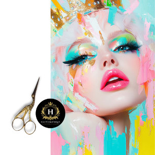 Papier Mousseline Vibrant Pop Queen Découpage Art Abstrait